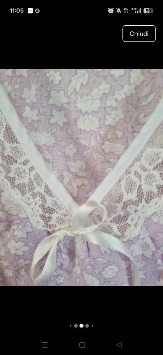 Camicia notte vintage lilla floreale