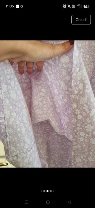 Camicia notte vintage lilla floreale
