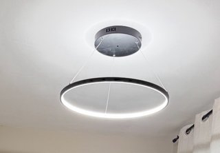 Lámpara LED Aro Negra Moderna
