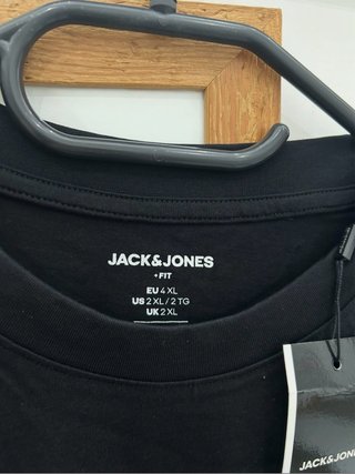 T-shirt Jack & Jones nera taglia 4XL