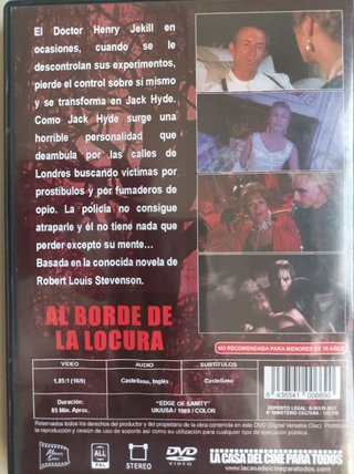 DVD Al Borde de la Locura (1989) Terror