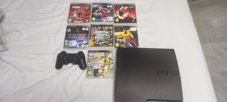 Consola PS3 Slim CECH-2504A Negra + 7 Juegos