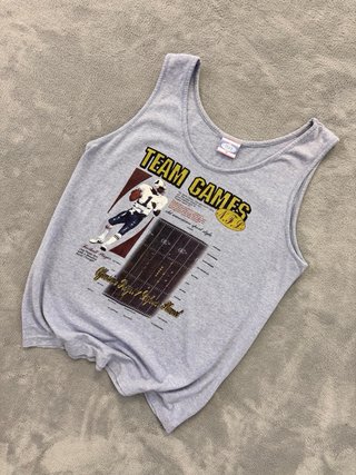 Vintage Canotta USA Rugby con Grafica Football