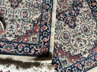 2 Tappeti vede certificato Beige/Blu 120x60