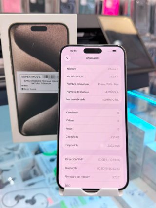 iPhone 15 Pro Max 256GB Natural Titanium
