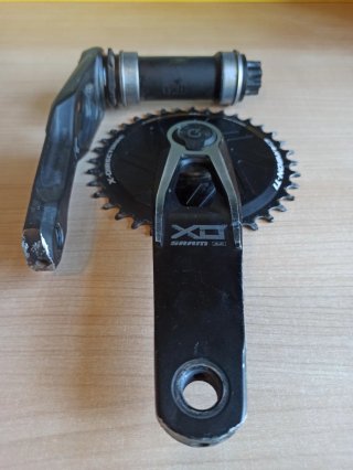 Bielas SRAM XO con potenciómetro y plato Carbon-ti