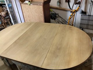 Mesa redonda extensible madera maciza
