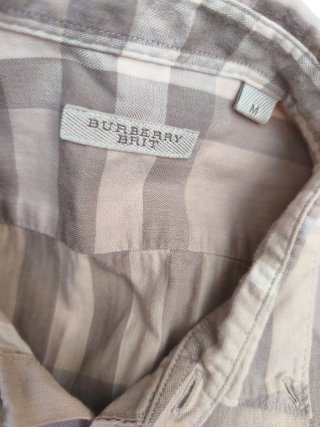 Camisa Burberry cuadros beige y marrón