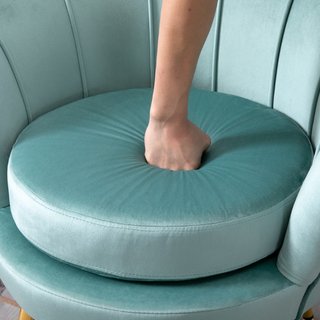 Sillón vintage Efecto Terciopelo con Brazos y Resp