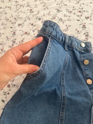 Falda vaquera Mango botones corta Talla L