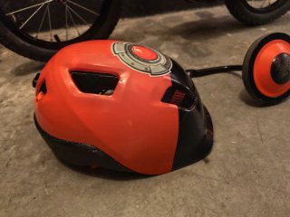 Bici infantil Btwin naranja y negra