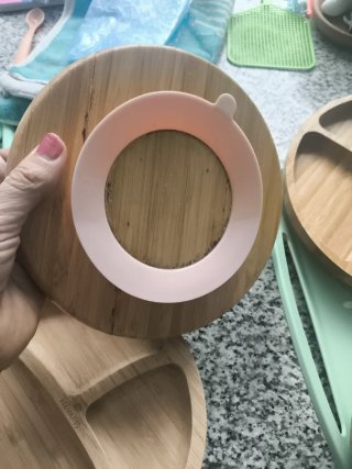 6 Platos Bambú Montessori con Ventosa