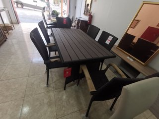 Mesa de jardín con 6 sillas