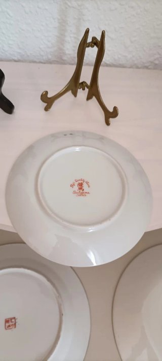 Juego de 3 Platos Decorativos japonés de porcelana