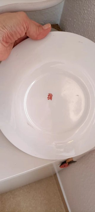 Juego de 3 Platos Decorativos japonés de porcelana