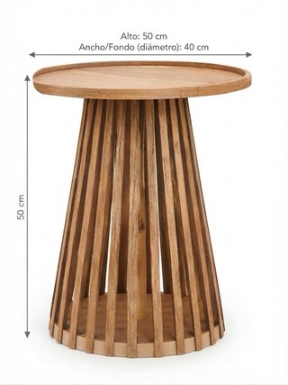 Confezione da 2 Tavolini Rotondi in Legno e MDF