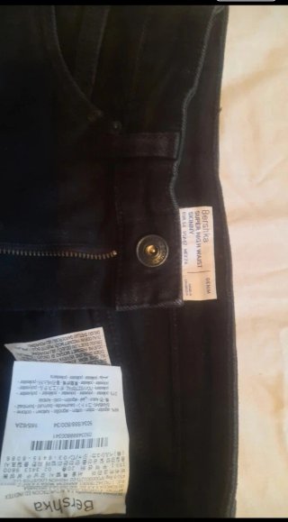 Jeans Bershka Skinny Negros, super high waist