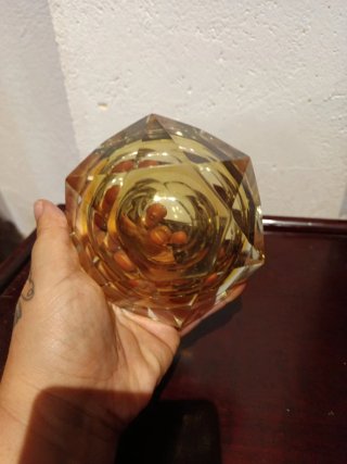 Cenicero Murano Cristal Dorado