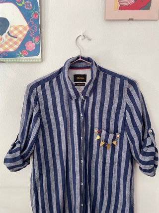 Camisa larga rayada Divina Bolivia talla S