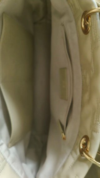 Borsa Elisabetta Franchi Beige con Logo Oro