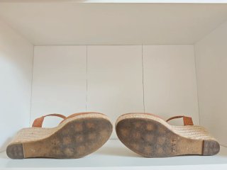 Cuñas esparto Primark marrón