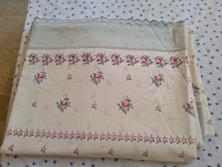 Sábanas cama 90 estampado floral rosa y beige