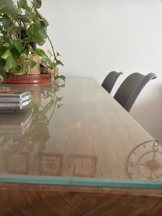 Mesa Comedor Madera 140x80 (incluye cristal)