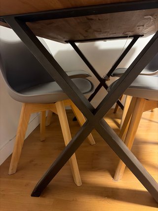 Mesa Comedor Madera 140x80 (incluye cristal)