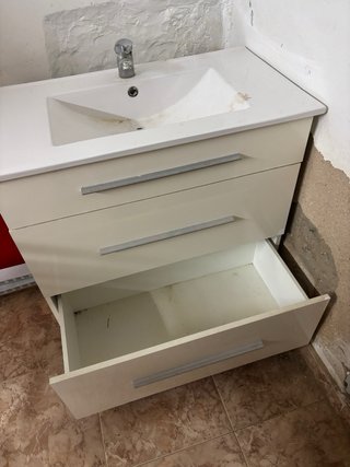 Mueble de baño con lavabo y 3 cajones