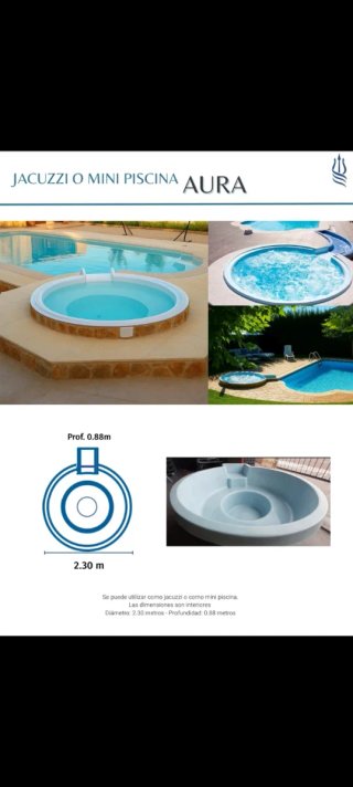 Kit completo Piscina+Jacuzzi cascada o mini piscin