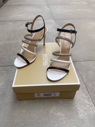 Sandalias Michael Kors Tacón Tiras Talla 40