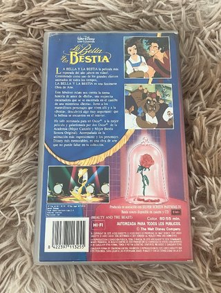 Pelicula VHS La bella y la bestia Disney