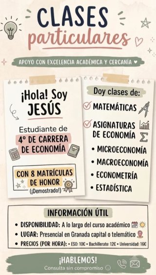 CLASES PARTICULARES DURANTE EL CURSO ACADÉMICO