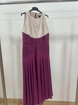 Vestido Victoria Color Beige y Morado - T44