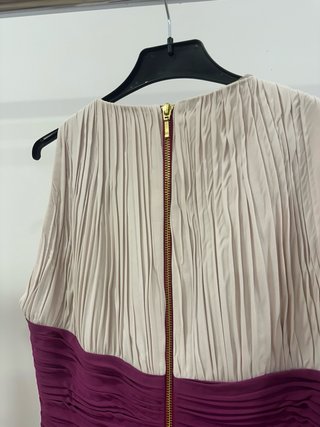 Vestido Victoria Color Beige y Morado - T44
