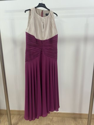 Vestido Victoria Color Beige y Morado - T44