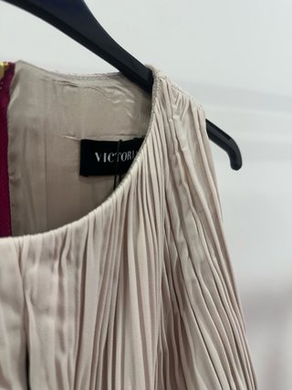 Vestido Victoria Color Beige y Morado - T44