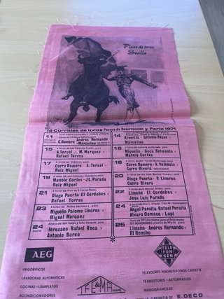 Cartel Feria de Abril Sevilla 1994 Toros