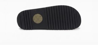 Sandalias Bimba y Lola negras logo rosa