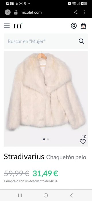 Chaqueta pelo Stradivarius Talla M/L
