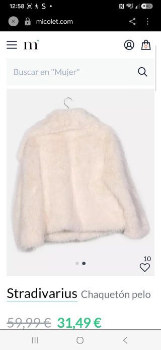 Chaqueta pelo Stradivarius Talla M/L