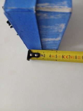Cajas decorativas madera azul y negro