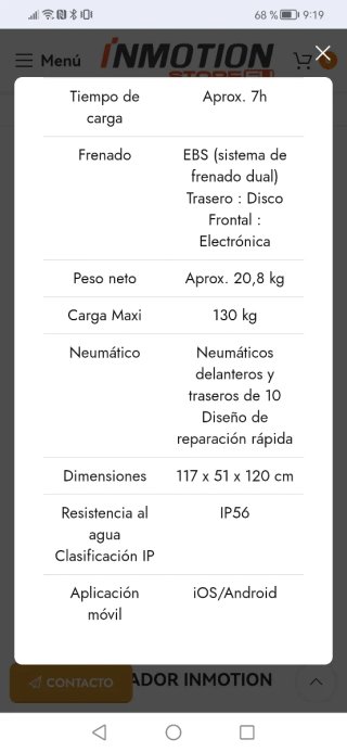 Patinete Eléctrico Inmotion Climber