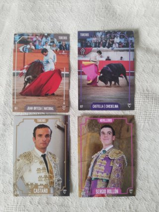 Lote cromos Taurocromos Toreros y Novilleros