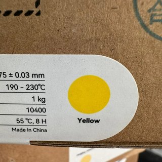 filamento para impresion 3D PLA Bambulab amarillo