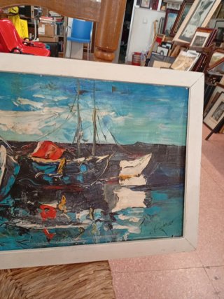 Pintura al oleo marina