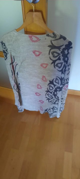 Chaqueta Desigual Beige y Negra Talla M