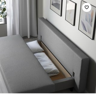 Sofá Cama Ikea Gris con Cojines