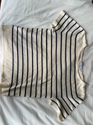 Jersey Mango Rayas Beige y Negro Talla XS