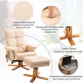 Sillón de relax sillón de masaje con reposapiés es